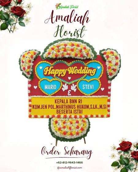 Papan Bunga Pernikahan Belimbing